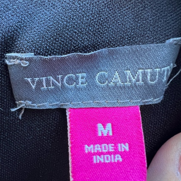 VINCE CAMUTO Gold Smocked Neck Metallic Top Women’s Medium NWT NEW - Picture 10 of 14